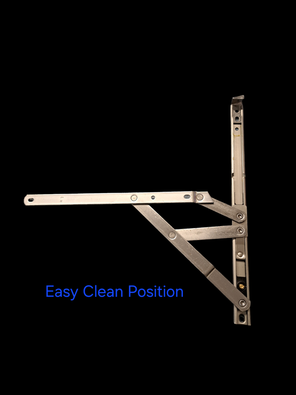 Side Hung Easy Clean 90 Degree Fire Escape Window Hinges / Friction Stays