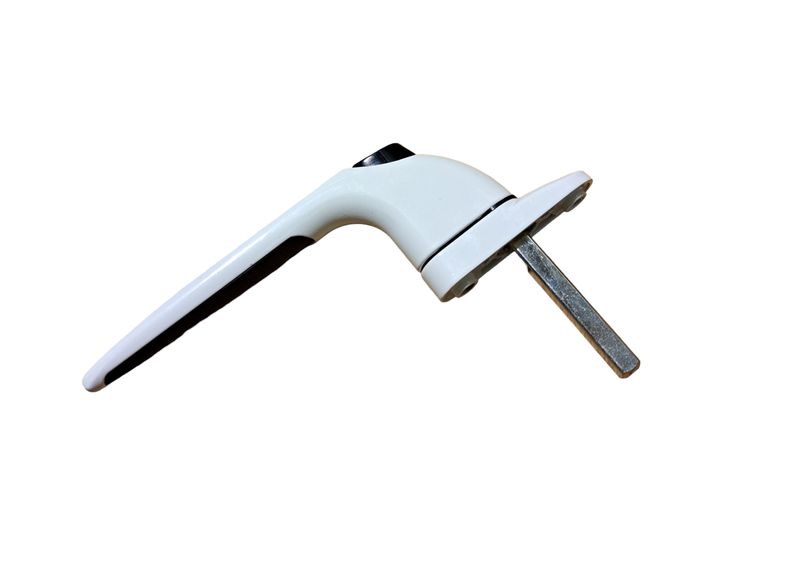 White  Non Locking ( Black Button &amp; Grip ) Espag Handle