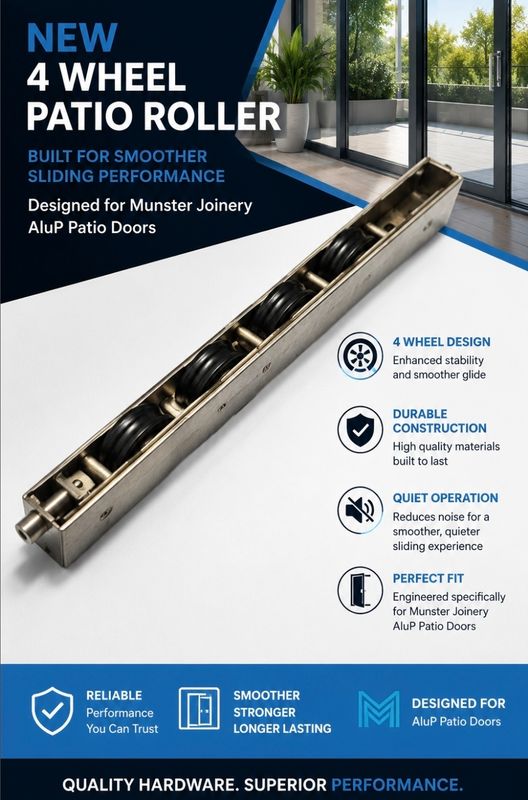 Munster Joinery AluP Heavy Duty Rollers ( Pair ) New Improved 4 Roller