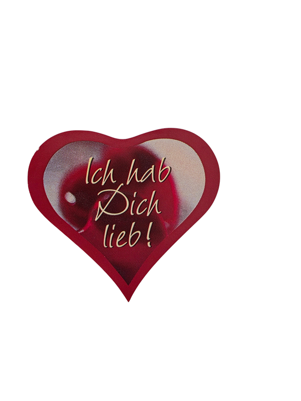 Klebeetikett Herz