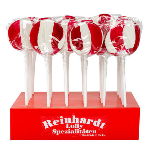 Rundlolly rot/weiß