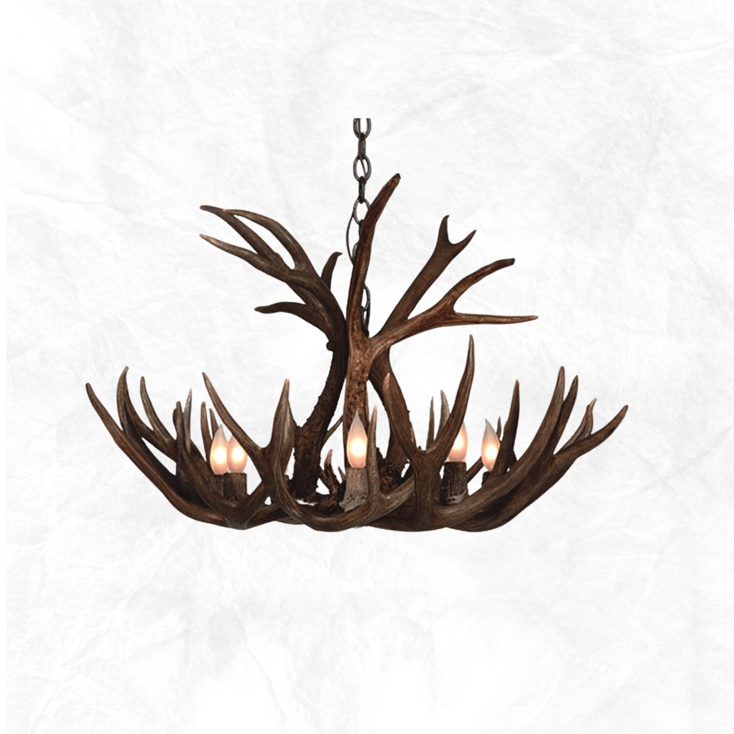 8 Light Medium Mule Deer Antler Chandelier