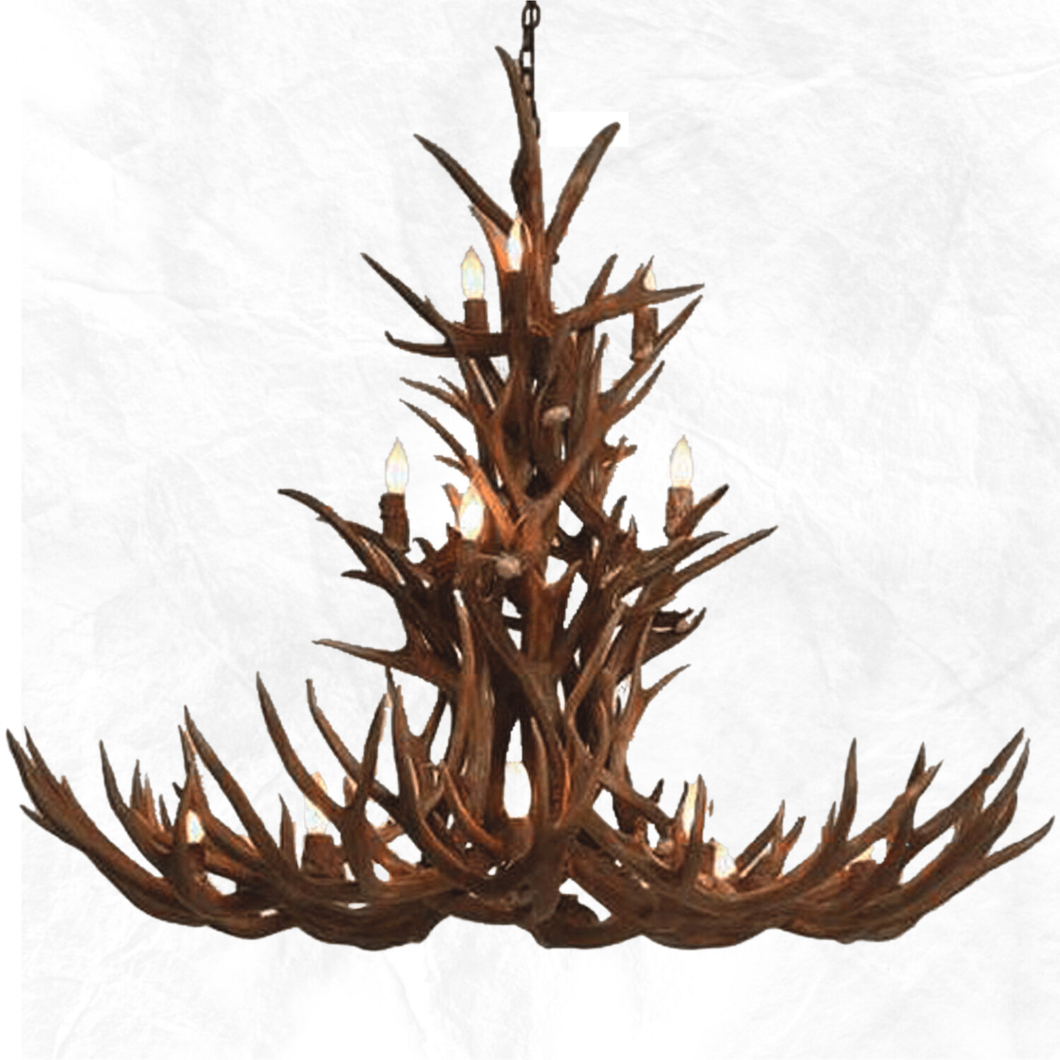 16 Light XXL Cascade Mule Deer Antler Chandelier