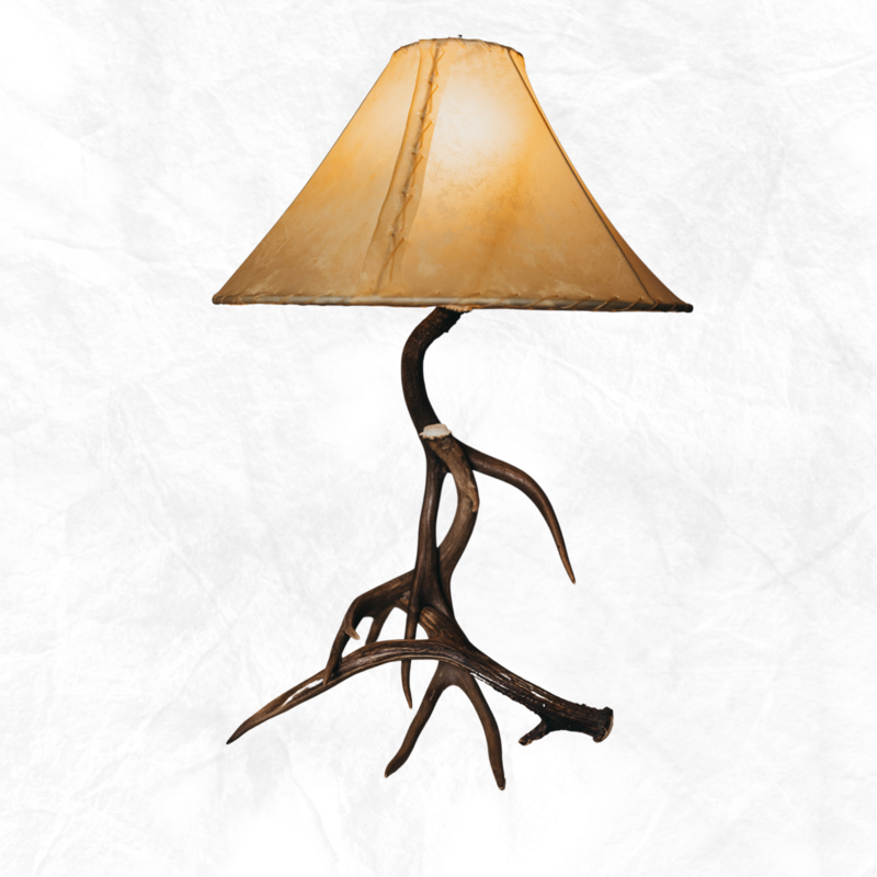 3 Horn Mule Deer Antler Table Lamps