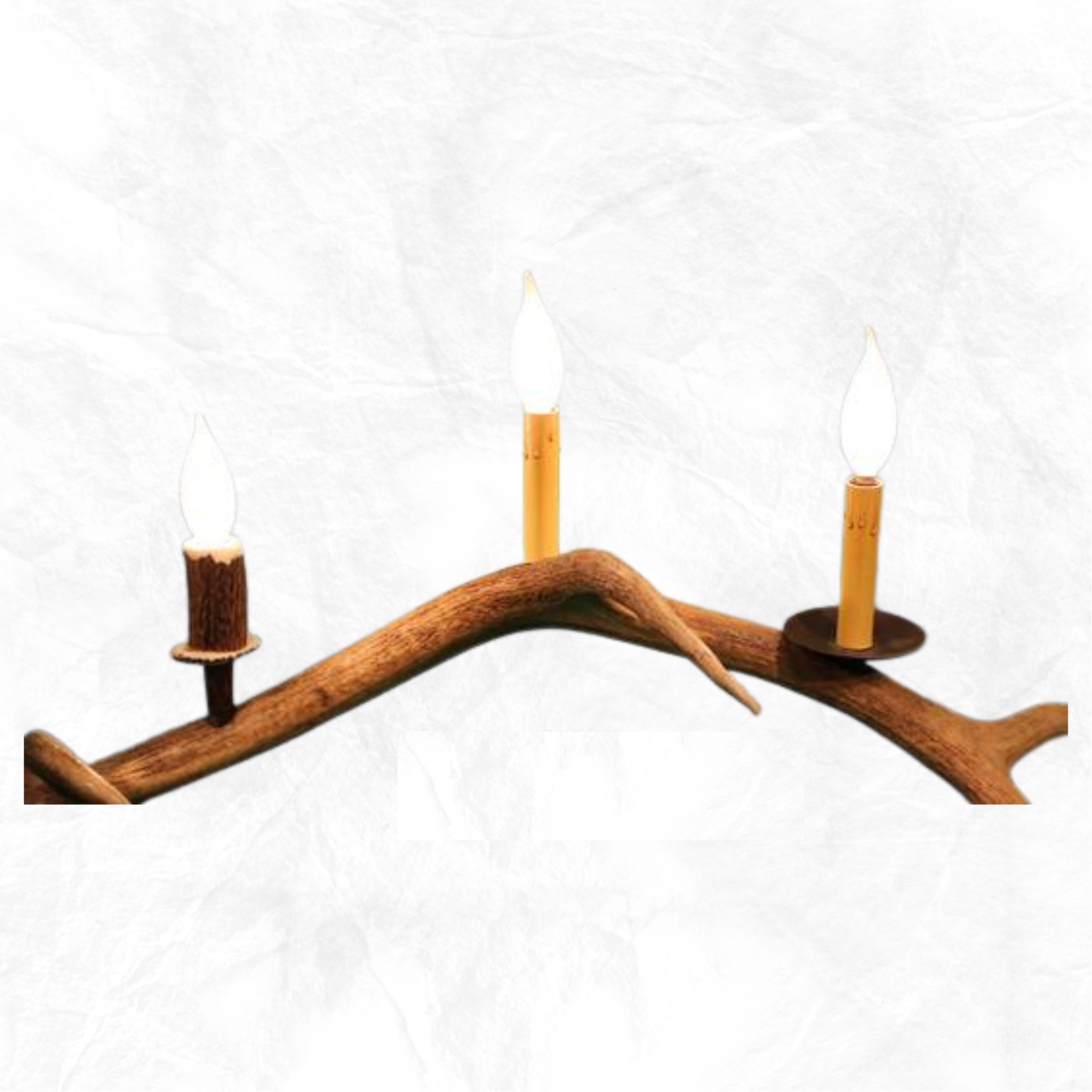 8 Light Inverted Elk Antler Chandelier