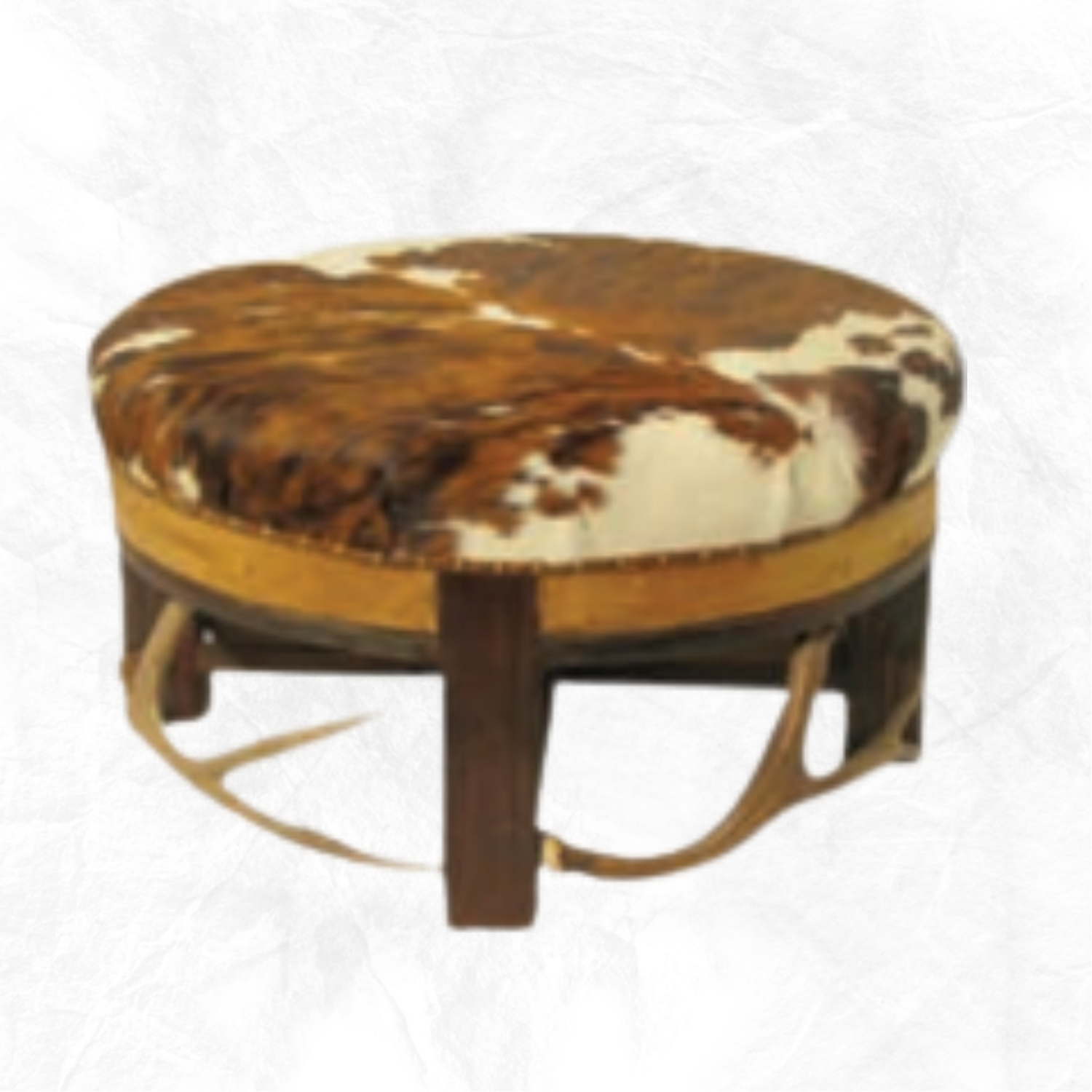 Ottoman w/Cowhide