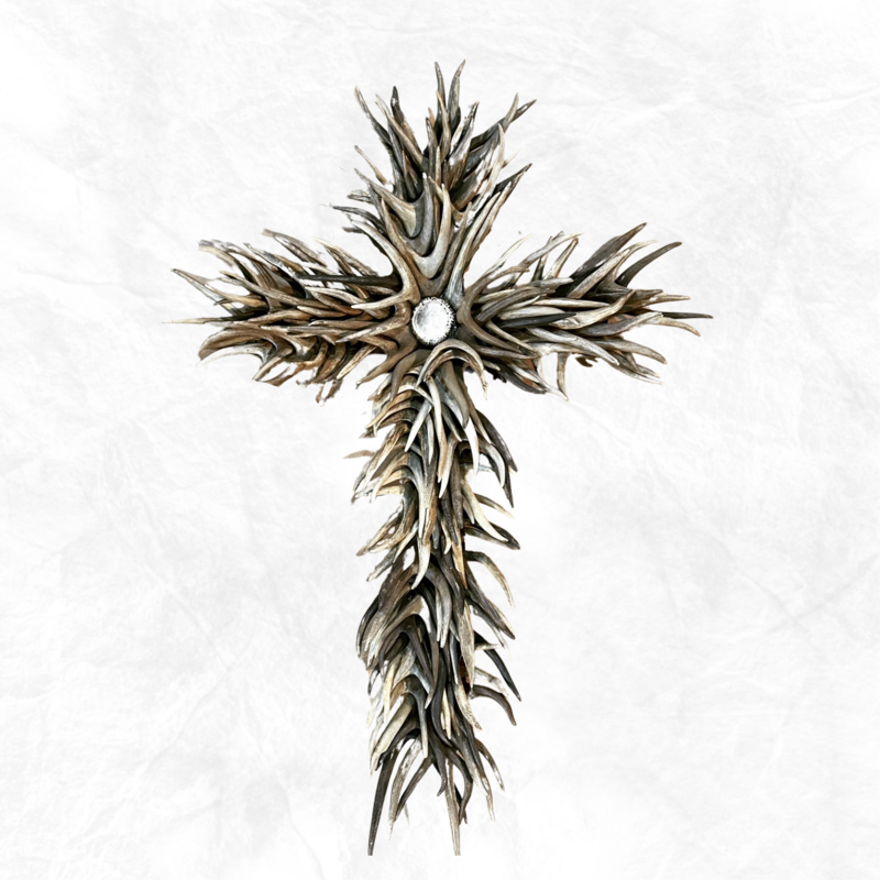 Large Antler Cross