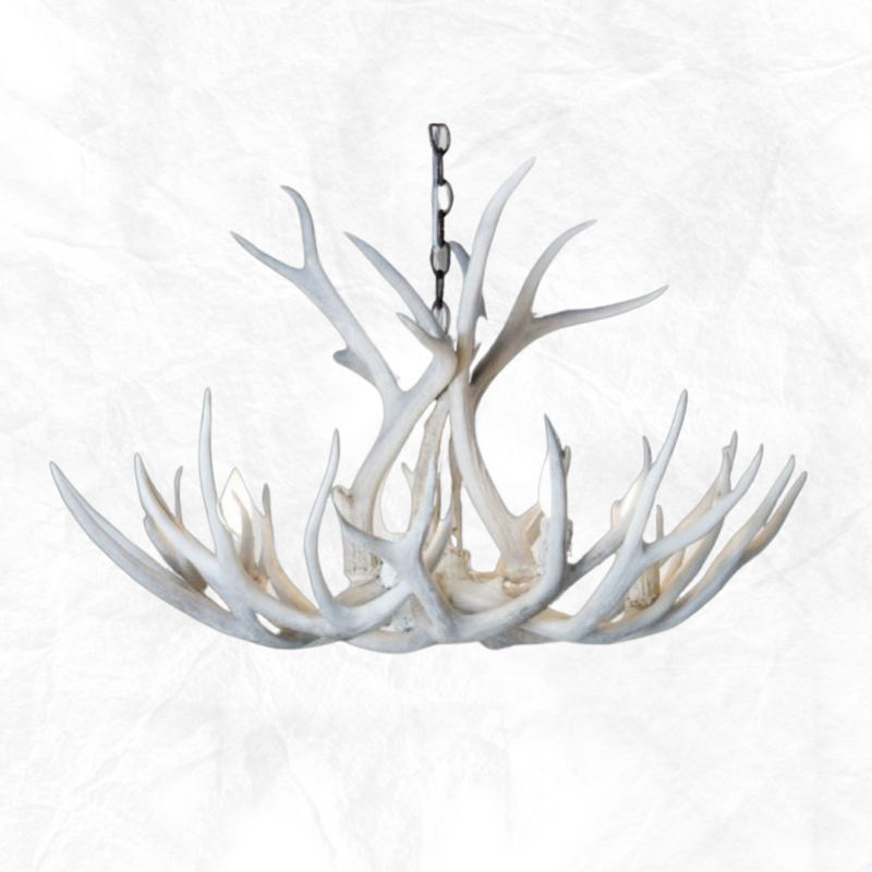 6 Light Mule Deer Chandelier