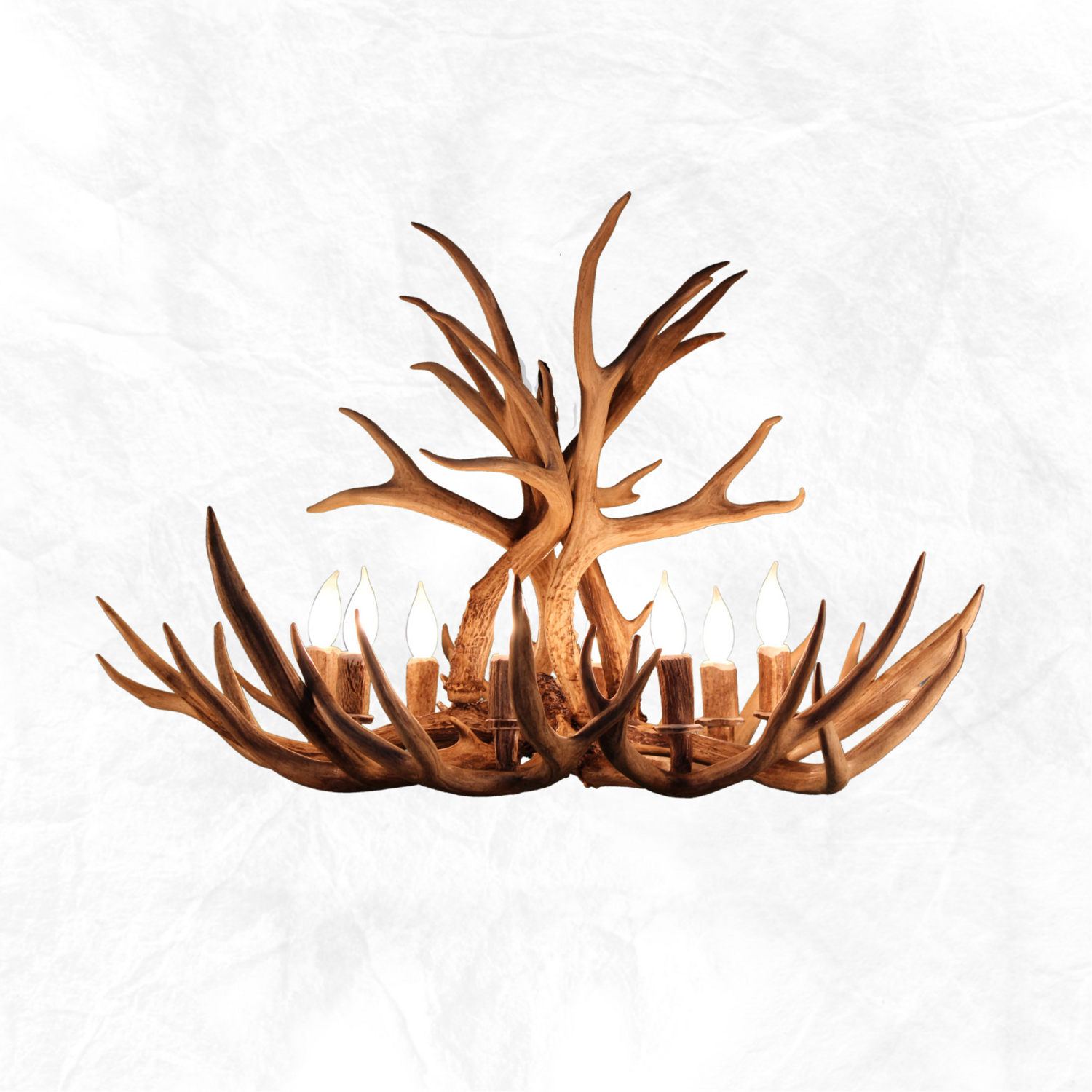 The Roosevelt  8 Light Mule Deer /Whitetail Chandelier