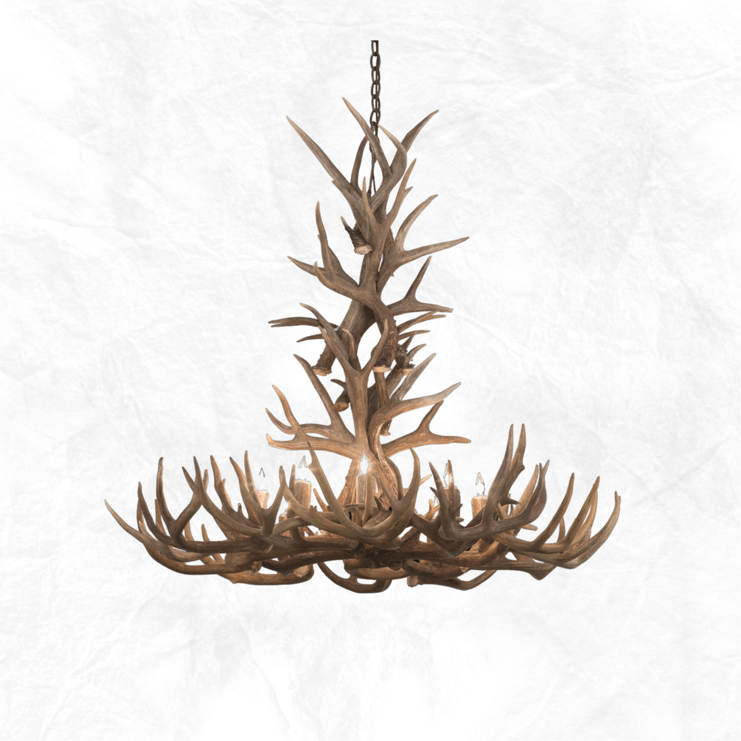 The Kennedy 12 Light XL Mule Deer/Whitetail Antler Chandelier