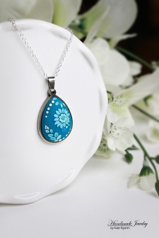 Blue Water Drop Neckless