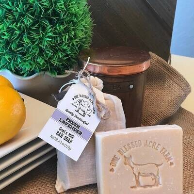 Fresh Lavender Goat Milk Bar Soap, Natural Cleansing Bar Fresh Lavender Goat Milk Bar Soap, Natural Cleansing Bar