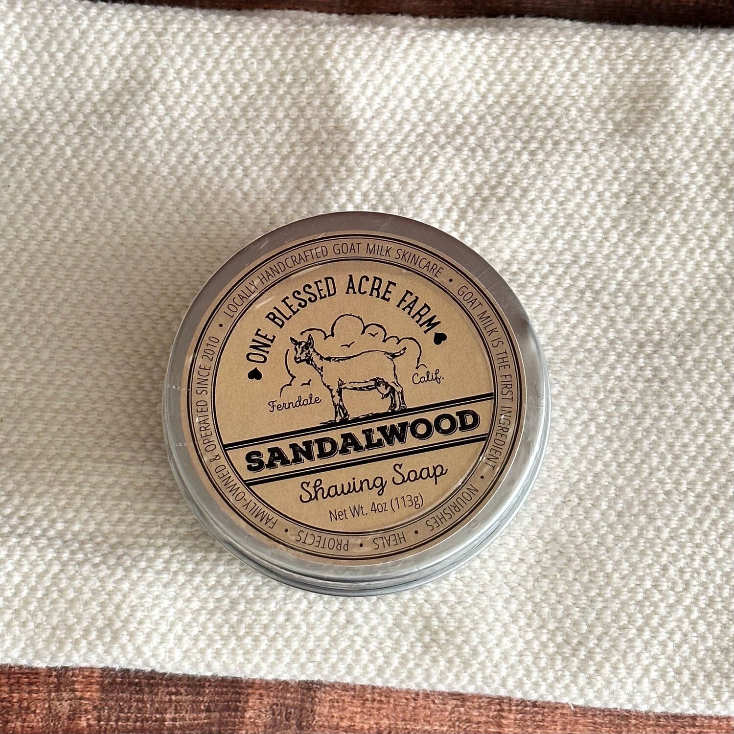 Sandalwood Goat Milk Tallow Shave Soap