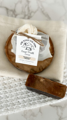 Vanilla Creme Goat Milk Bar Soap, Natural Cleansing Bar