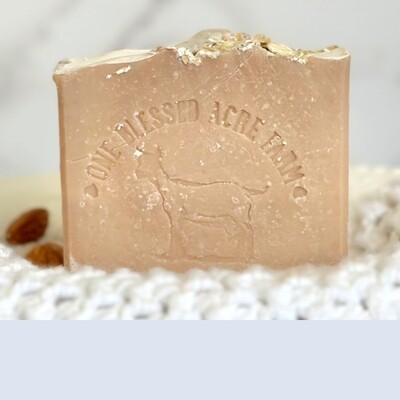 Almond Oatmeal Goat Milk Bar Soap, Natural Cleansing Bar