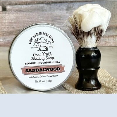 Sandalwood Goat Milk Tallow Shave Soap