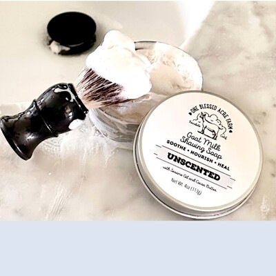 Fragrance Free Goat Milk Tallow Shave Soap Unscented Wet Shave Men Grooming Kit Shave Soap