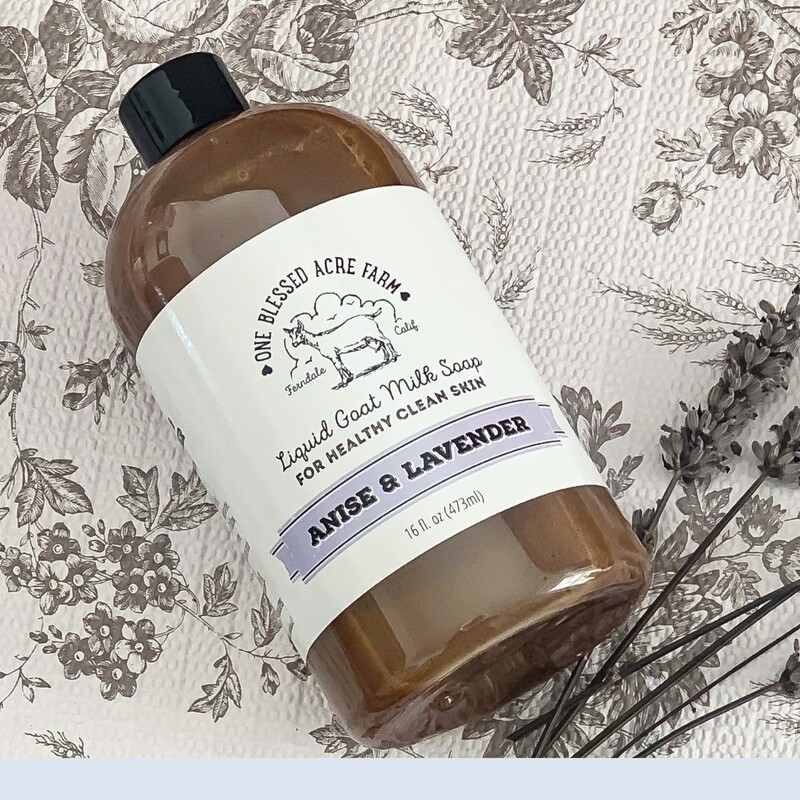 Lavender Anise Goat Milk Liquid Soap for Hand and Body