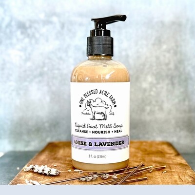 Lavender Anise Goat Milk Liquid Soap for Hand and Body