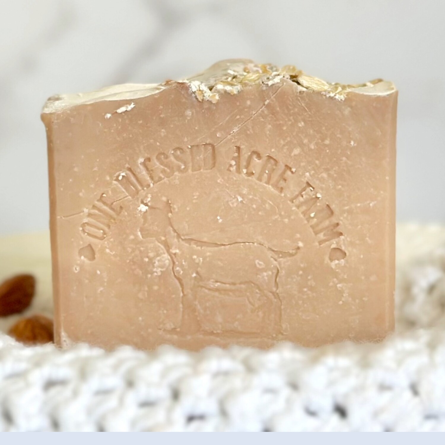 Almond Oatmeal Goat Milk Bar Soap, Natural Cleansing Bar