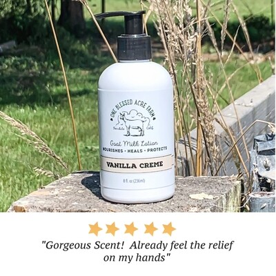 Vanilla Creme Goat Milk Lotion Hand Cream Body Lotion
