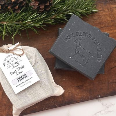 Sweater Weather Goat Milk Bar Soap, Natural Cleansing Bar