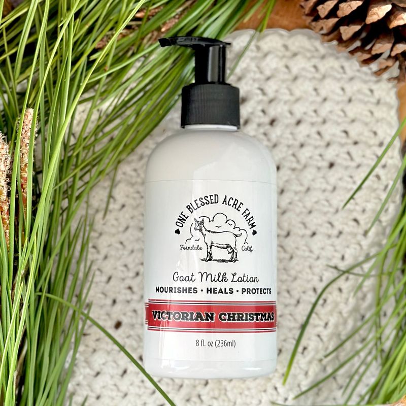 Victorian Christmas Goat Milk Lotion for Hand and Body, Lotion/Soap Sets: Single 8 ounce lotion