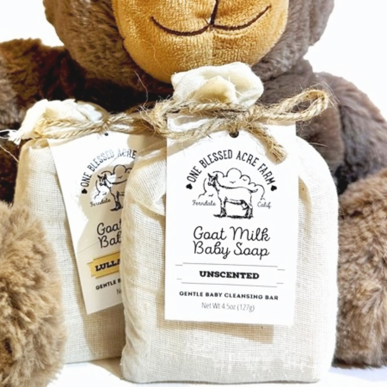 Unscented Baby Cleansing Bar, Goat Milk Baby Soap, Soap & Lotion Set: Single Soap Bar, Add Ons For Gift Set: No Add Ons