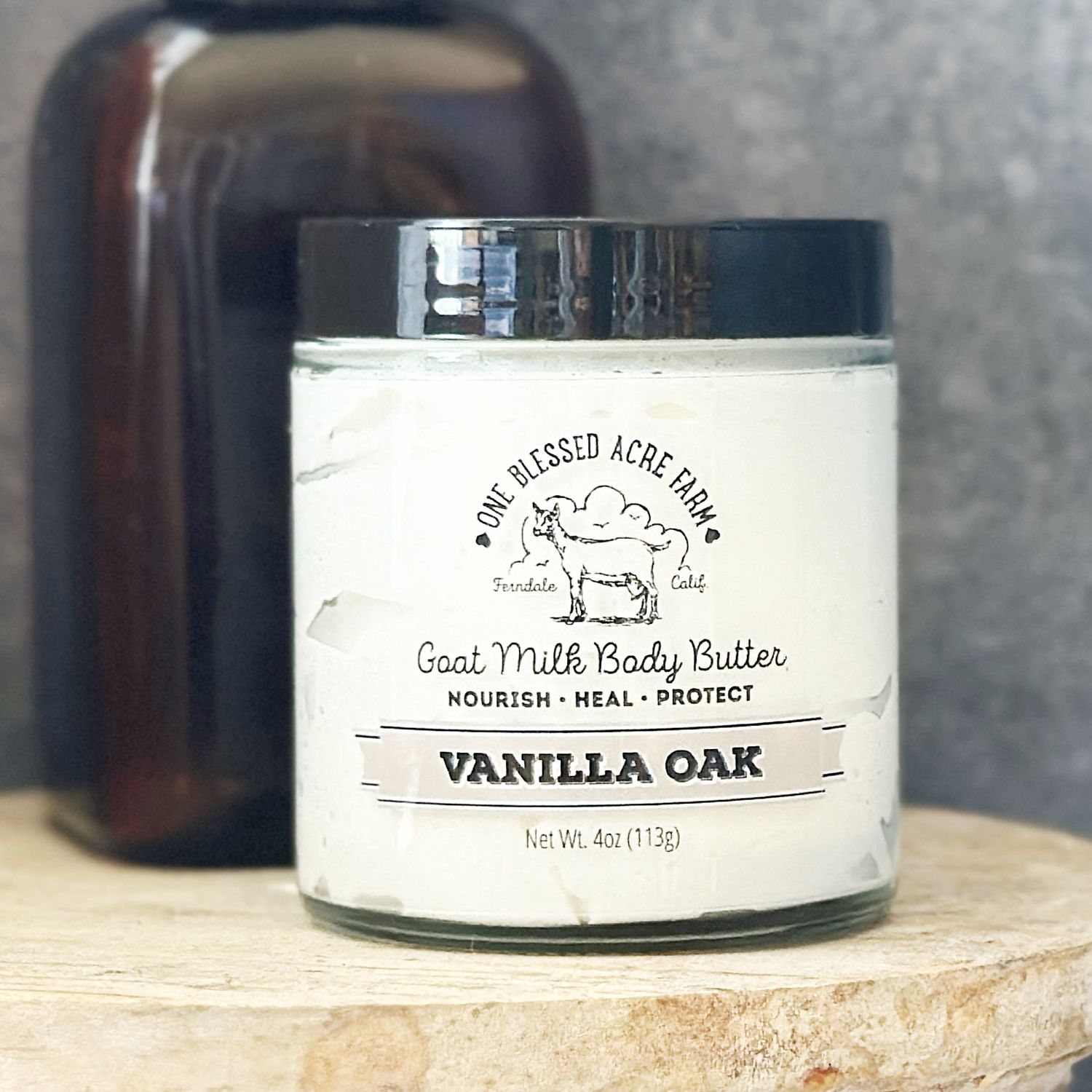 Unscented Goat Milk Body Butter, Choose Scent: Vanilla Oak, Quantity: Single Jar