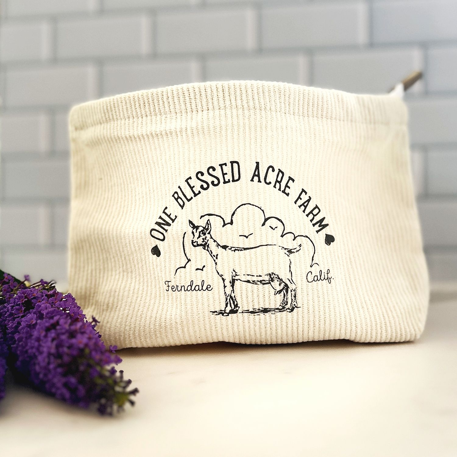 Corduroy Cosmetic Bag