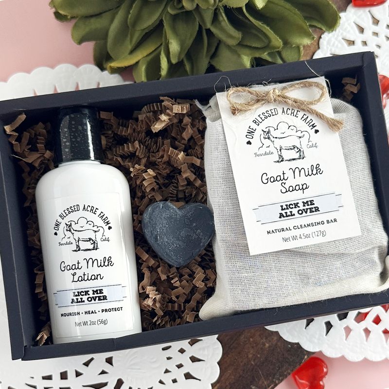 Lick Me All over Gift set with 2 ounce lotion & bar soap