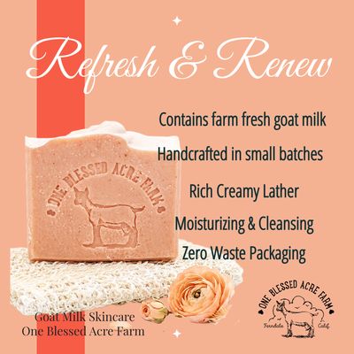 Orchard Peach Goat Milk Bar Soap - 4.5 ounce