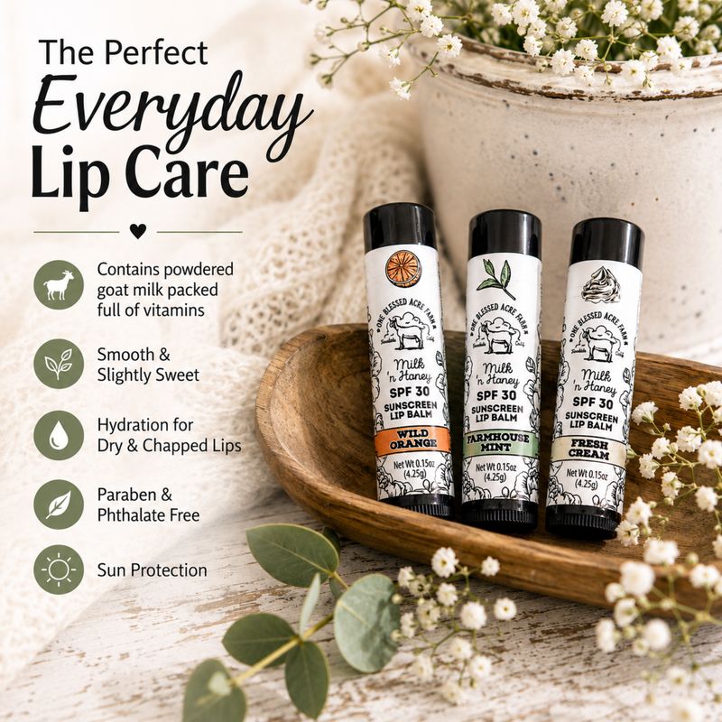 Milk & Honey Lip Balm, Travel or Purse Size, Wedding Favors, Baby Shower Favors, Gift Ideas