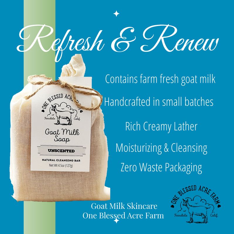 Unscented goat milk soap bar made for sensitive skin benefits to our soap