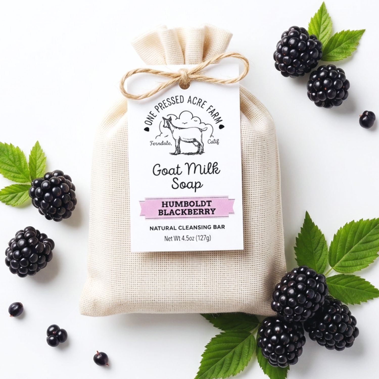 Humboldt Blackberry Goat Milk Bar Soap - 4.5 ounce Humboldt Blackberry Goat Milk Bar Soap - 4.5 ounce