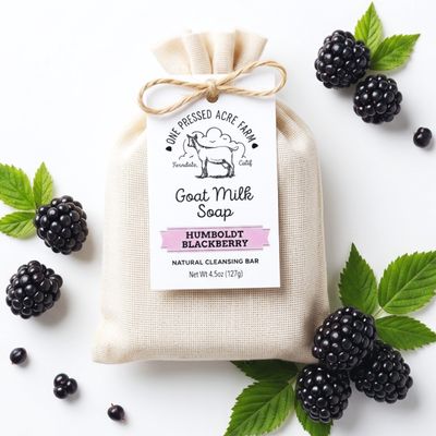 Humboldt Blackberry Goat Milk Bar Soap - 4.5 ounce Humboldt Blackberry Goat Milk Bar Soap - 4.5 ounce
