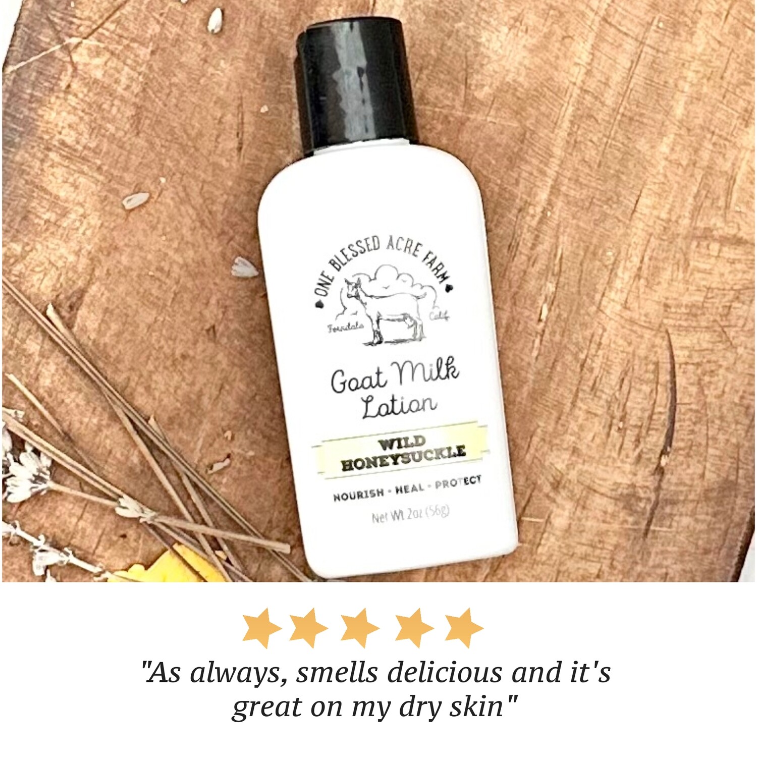 Wild Honeysuckle Goat Milk Lotion, Lotion + Soap Sets: Single 2 ounce lotion, Add On to Create Gift Set: No Add On