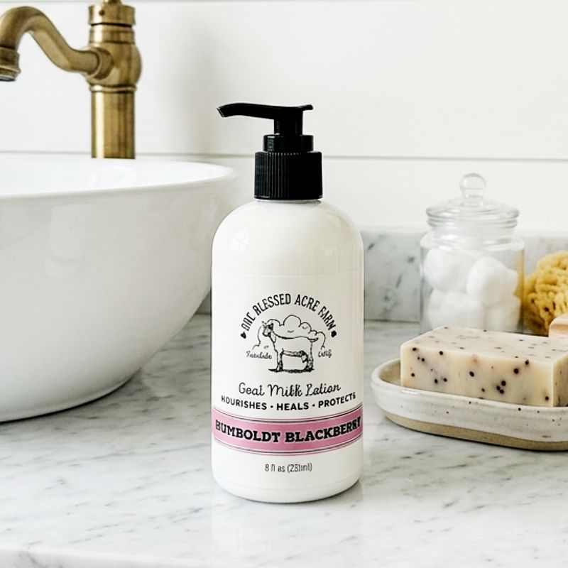 Humboldt Blackberry Goat Milk Hand and Body Lotion - 2 & 8 ounce