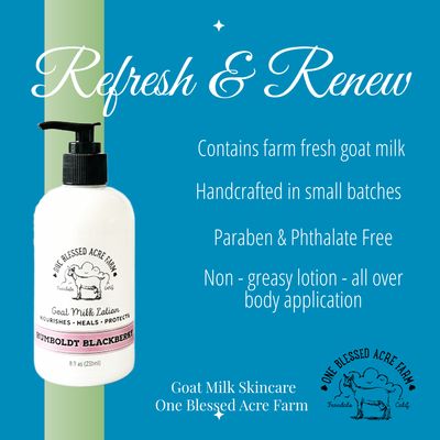 Humboldt Blackberry Goat Milk Hand and Body Lotion - 2 & 8 ounce