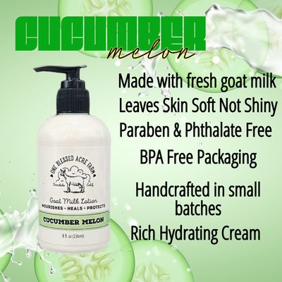 Cucumber Goat Milk Lotion Hand Cream Body Lotion