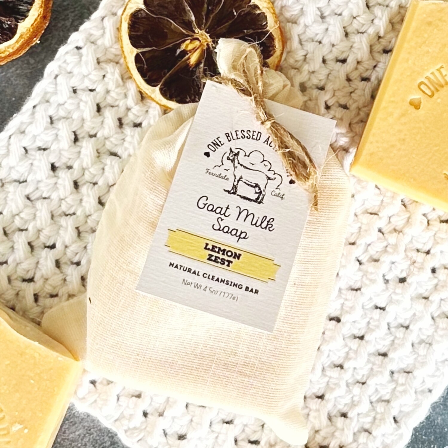 Goat Milk Soap Lemon Essential Oil Bar Kitchen Hand Soap For Sensitive Skin Wedding Favor Gift Set Natural Handmade Soap Moisturizing Gentle Scent Perfect Shower Favor Gift Set With Muslin Bag Natural Soap Bar For Baby Shower Gift