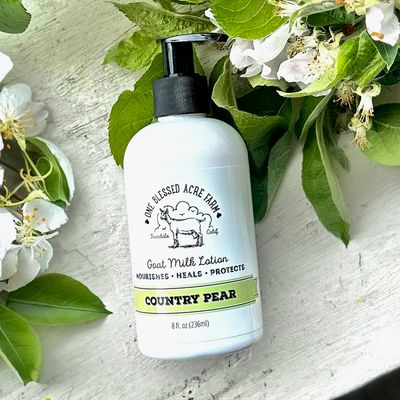 Country Pear Goat Milk Lotion for Hand and Body - 2 and 8 ounce