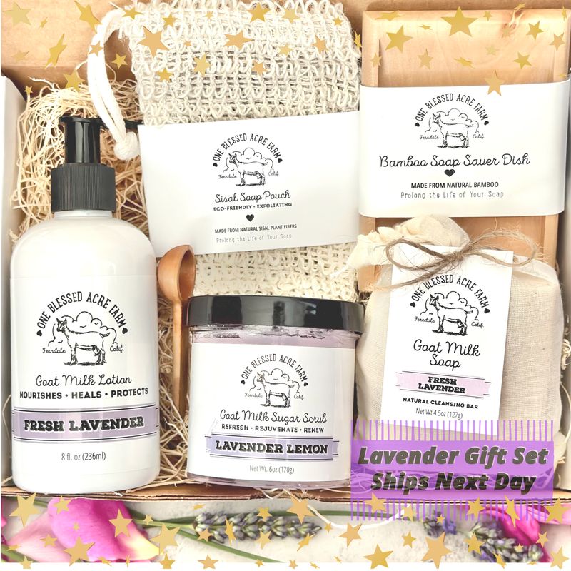 Lavender Customized Lotion, Soap & Sugar Scrub Gift Set