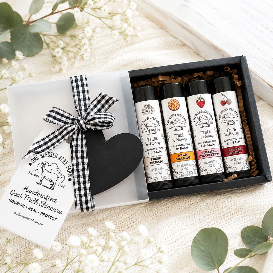 Lip Balm Gift Under 20 Dollar Gift For Women Lip Balm Flavored Goat Milk Lip Balm Gift Set Idea Under 25 Gift