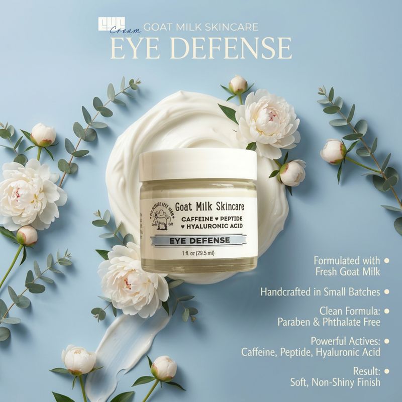 Caffeinated Brightening Eye Cream For Dark Circles Goat Milk Eye Treatment