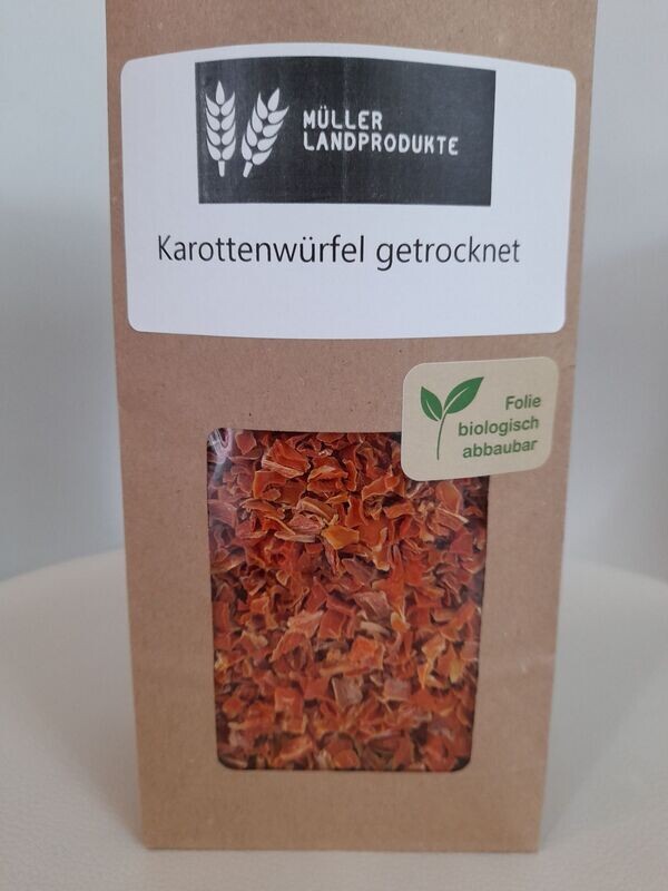 Karottenwürfel getrocknet ; Karotten, Wurzeln Karottenwürfel getrocknet ; Karotten, Wurzeln