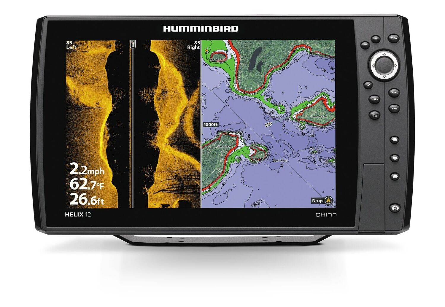 Humminbird HELIX 12 CHIRP Mega DI+, Chirp 2D, GPS, G4N (ohne Geber f. Netzwerk)