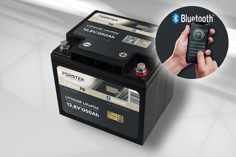 50Ah | 12,8V | FORSTER Lithium Fishing Batterie | integriertes BMSBMS | 7,0kg
