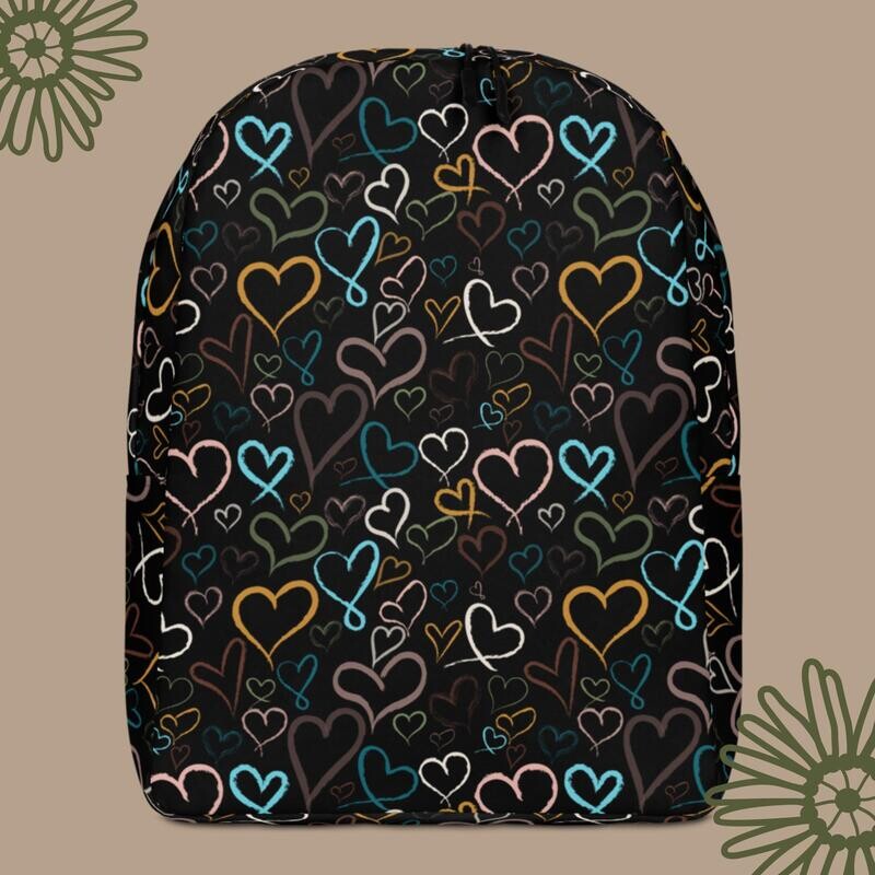 Boho Hearts Minimalist Backpack