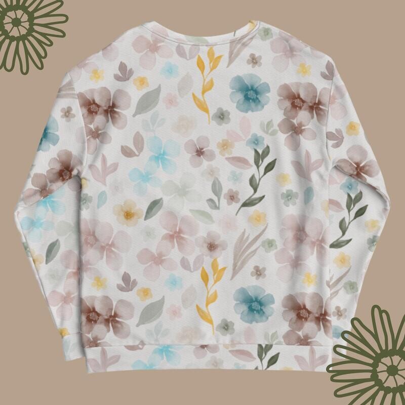 Boho Watercolor Florals Unisex Sweatshirt